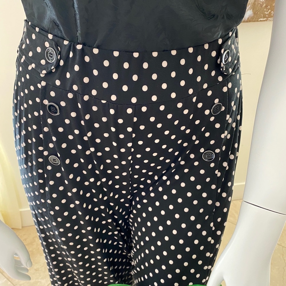 Black polka dot pants